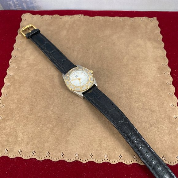 Vintage Givenchy Paris Watch 18K 10 Micron Gold Plated Arabic Numerals 8 inch St - Picture 4 of 10